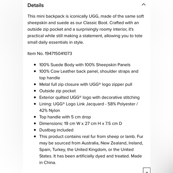 UGG Dannie Mini Backpack - Picture 13 of 15